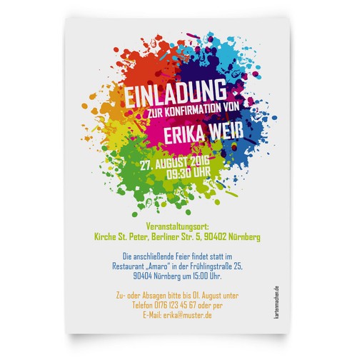 Konfirmation einladungskarten - konfirmation,