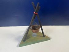 WILD WEST Lagerfeuer mit Topf 1960/70er - Erhaltung siehe Bilder