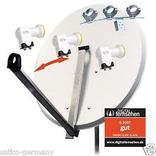 Aluminium-  80 cm SAT- Anlage für 3 Satelliten mit 3 Twin  LNB Russ-TV!!
