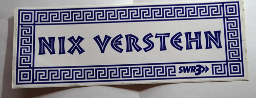 Werbe aufkleber nix verstehn - werbe-aufkleber,