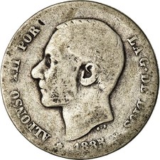 Münze, Spanien, Alfonso XII