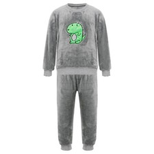 DE Kinder Pyjama-Set Flanell Langarm Schlafanzüge Pullover mit Hose Winter