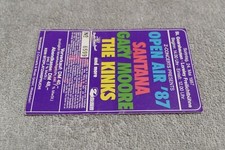 TICKET SANTANA - G. MOORE - THE KINKS  1987 GERMANY