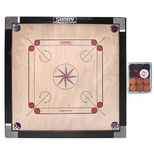 Carrom Brettspiel mit Stürmer & Münzen Set Holz große Qualität Indianer Spiel Geschenk
