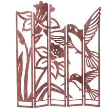 Metall Gartenparavent Sichtschutz Vögel klappbar 114x92 cm