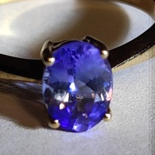 Tansanit Ring 9 kt 9k 375 Gold
