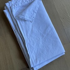 Leinen altes  Bauernleinen mittefest 170 x 150 cm weiß Bettlaken