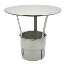 Schornstein Regenhaube Einschub 150mm Edelstahl universal rund Regenhut Kamin