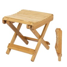 Bambus klapp hocker eckig - hocker,