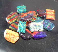 300 CT Natürlich Ammolith Opal Like Organisches Dublette Mix Schnitt Menge Lose