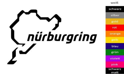 14x8 5cm nürburgring - nürburgring, sticker