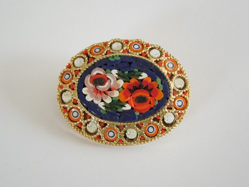 Vintage brosche millefiori - brosche,