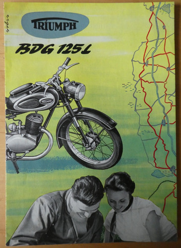 Original 1955 triumph bdg 125 - triumph,