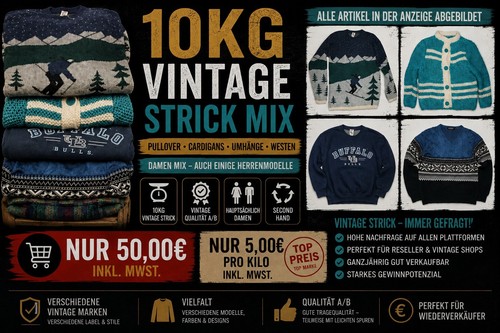 10kg vintage strick - 10kg,
