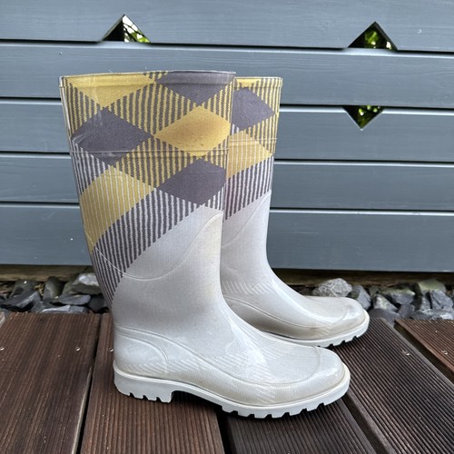 Burberry gray check - gray, rainboots