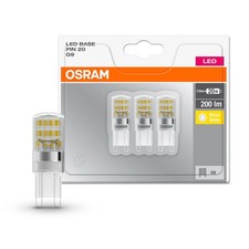 3 x Osram LED Stiftsockellampe Base Pin 20 1,9W = 20W G9 200lm warmweiß 2700K