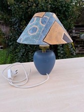 Sixtees 60er Jahre Design Tischleuchte Tischlampe Nachttischlampe Keramikfuß Vin