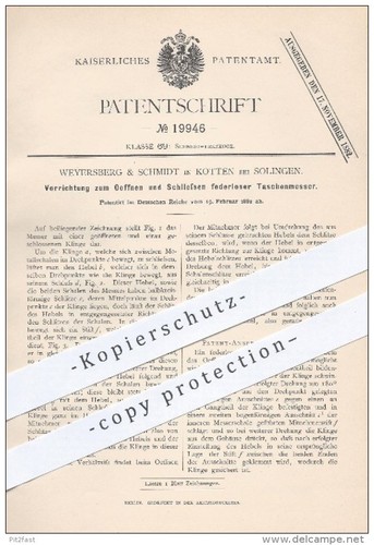 Original patent weyersberg - weyersberg, &