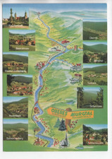 AK  Land-, Wanderkarte Oberes Murgtal  nördlicher Schwarzwald ungel.(X6)