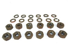 12 x Radmuttern M20x2,5mm; SW30mm und Federring flach für Traktor Schlepper