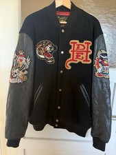 Ed Hardy X Avirex Lederjacke