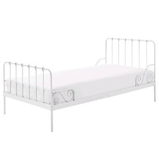 IKEA Minnen Kinderbett weiss/Metall mit Lattenrost und Matratze