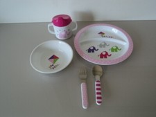 Kindergeschirr Set-5-teilig rosa Kunststoff Elefant Kunststoff Melamin