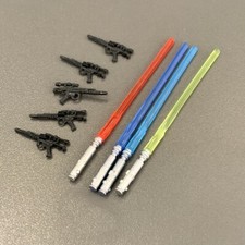 9x Lightsaber Blaster Pistol For 3.75'' Star Wars Clone Wars Trooper Accessory