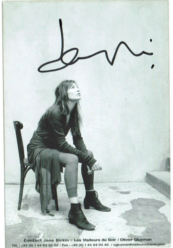 Jane birkin handsigniertes - jane,