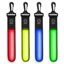 4x LED Leuchtband Rucksack Blinklicht Reflektor Schulranzen Licht Outdoorsport