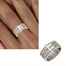 Damen ring breit - 925, echt