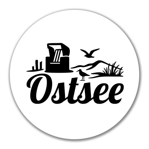 Aufkleber ostsee strandmotiv - aufkleber,