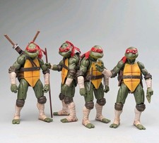 Custom TMNT 90's Classic Comic inspired 7" Actionfiguren 4er Set + Zubehör 