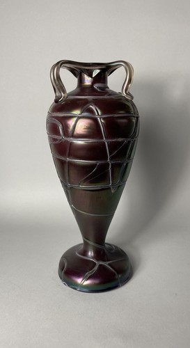 Große jugendstil glas vase - große,