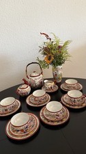 Seltenes Japanisches Teeservice Handbemalt Vintage Geisha Porzellan Sammlerstück
