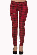 Rote Schottenkaro Skinny