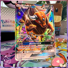 ? Tauros GX 100/149 ? Holo Rare SM Base Set – Light Played – Pokémon Card EN