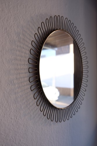 Spiegel messing sunburst wie - messing,