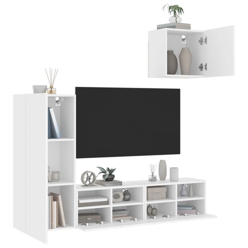 Wohnwand mit led beleuchtung - wohnwand,