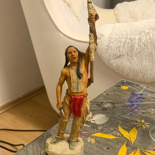 Indianer figur statue mit - indianer, figur/statue