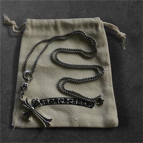 Y2k chrome punk cross - chrome,