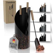 Kaminbesteck Schwarz 4-tlg Kamingarnitur Ofenbesteck Werkzeug Kaminzubehör Set