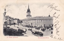 Warschau Warszawa AK 1902 Zamek Krolewski Pferde-Tram Polen Polska 2511066
