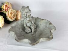 Clayre & Eef Vogeltränke Elfe auf dem Blatt Vogelbad