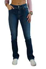 Replay Jeans Damen Skinny Fit Bootcut / Denim-Dunkelblau