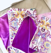 Wunderschöne Wendebettwäsche 4teilig Paisley Muster rosa/pink  100% Baumwolle