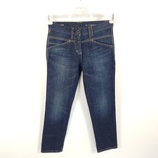 Closed Jeans Pedal Position Damen Blau Tapered Distressed Stretch Denim Hose