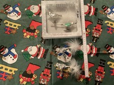 4 Glas Vögel mit Federschwanz und Clip