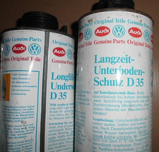 4x älterer Original VW Audi Langzeitunterbodenschutz D 35, 1 Liter Schutz Rost