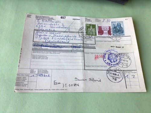 Schweiz paket post - schweiz, bulletin